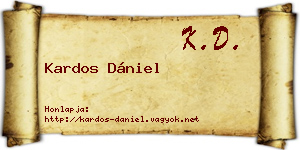 Kardos Dániel névjegykártya