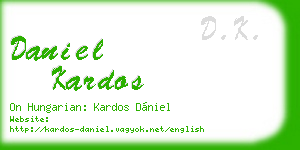 daniel kardos business card