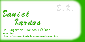 daniel kardos business card